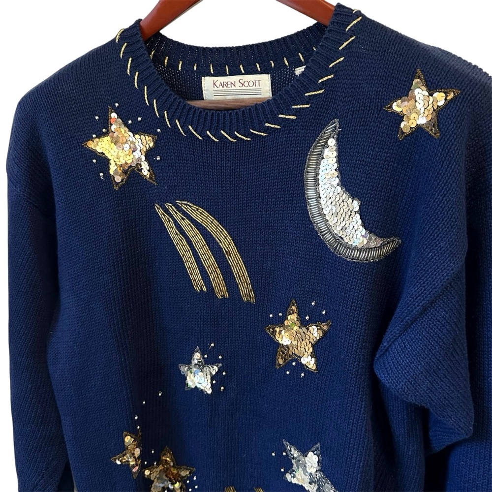 Vintage Karen Scott Sequin Sweater M